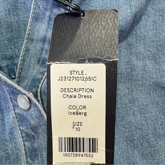 NEW Veronica Beard Chaia Denim Dress Iceberg Size 10 - Picture 11 of 13